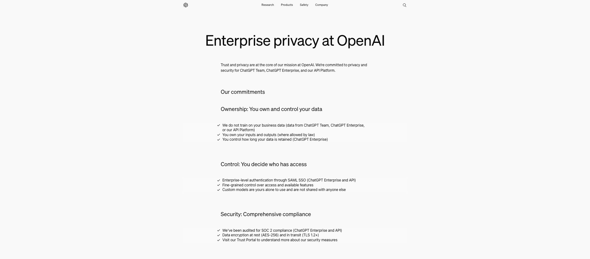 OpenAI privacy policy